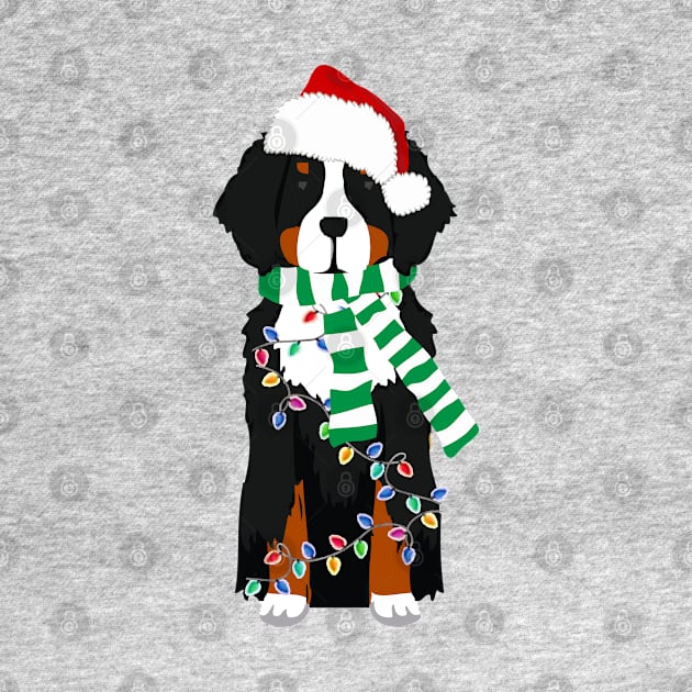 Bernese Mt Dog Christmas Lights by EMR_Designs